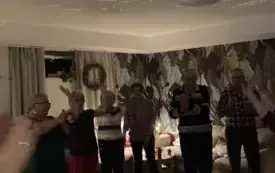 Uczestnicy Klubu Senior+ uczestniczący w imprezie andrzejkowej