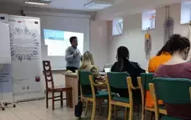 Uczestnicy warsztatu z ekspertem