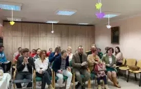 Burmistrz Miasta Sochaczewa wraz z goścmi spotkania Wielkanocnego