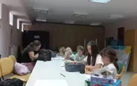 Dzieci ze Świetlicy podczas zajęć