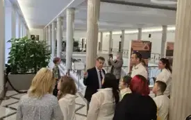 Uczestnicy wyjazdu w siedzibie Sejmu 