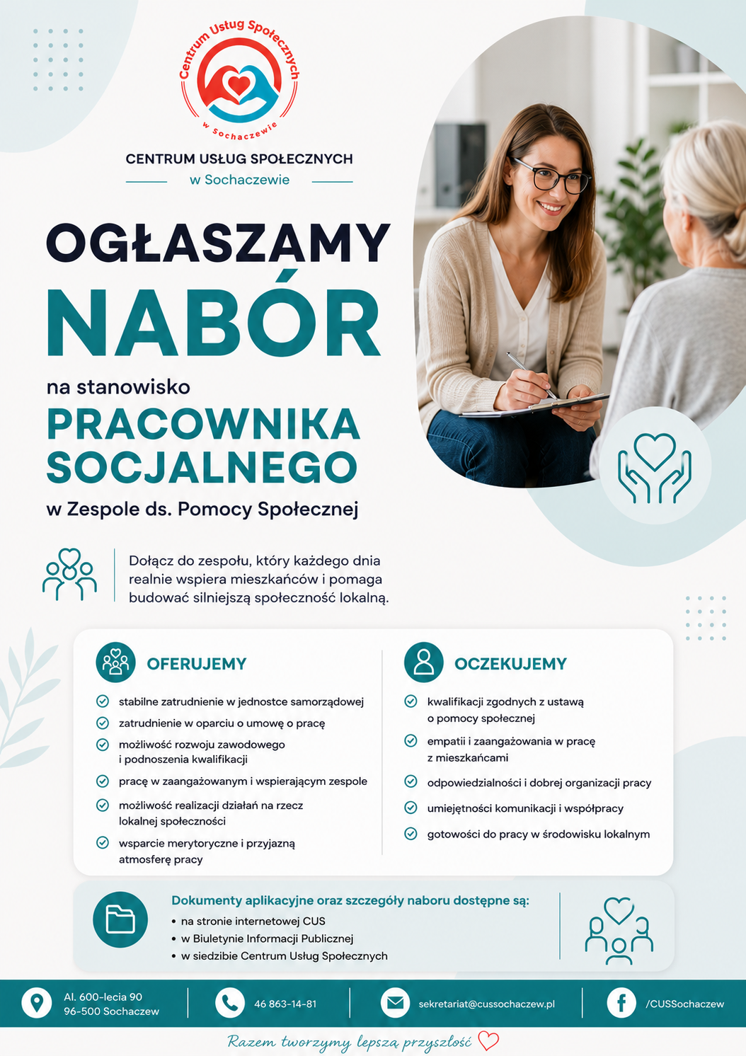 Plakat nab&oacute;r pracownik socjalny