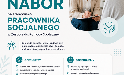 Plakat informacyjny ogłoszenie o naborze